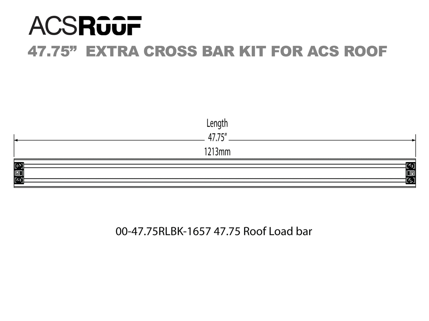 ACS ROOF PLATFORM RACK - Extra Load Bar Kit