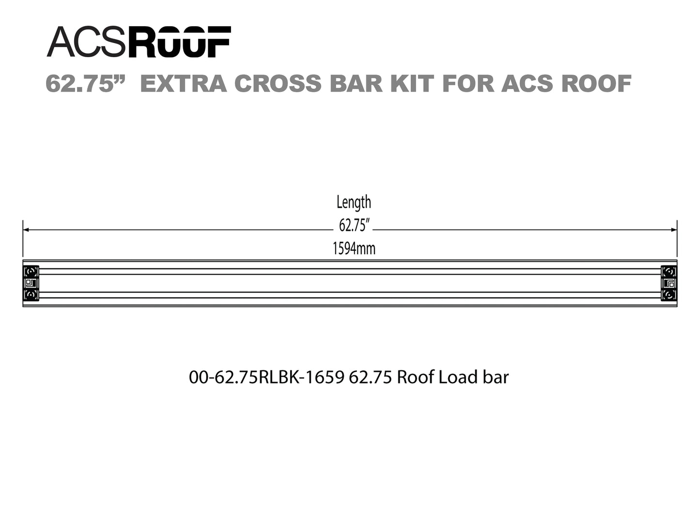 ACS ROOF PLATFORM RACK - Extra Load Bar Kit