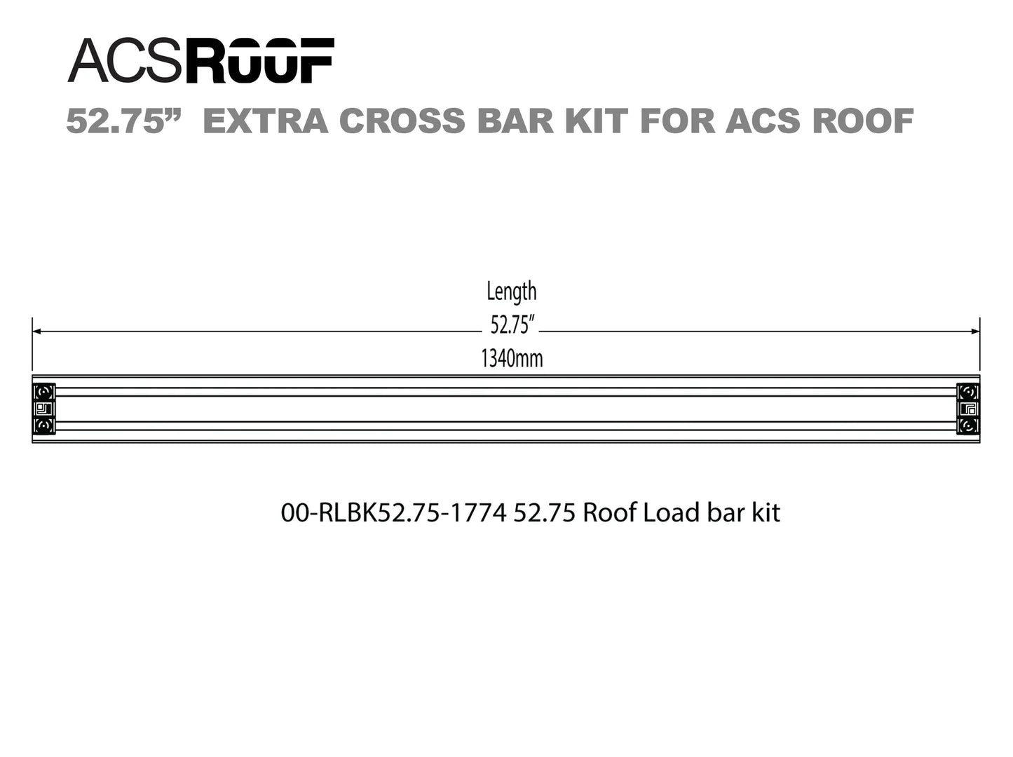 ACS ROOF PLATFORM RACK - Extra Load Bar Kit