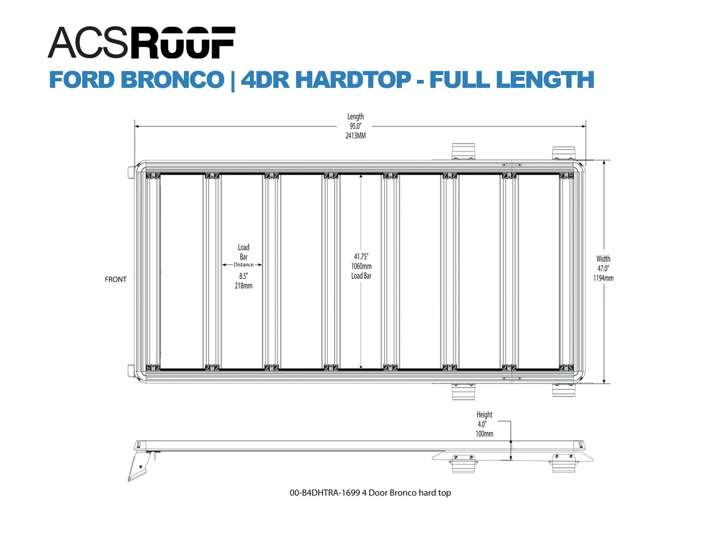 ACS ROOF | Over Cab Platform Rack for FORD